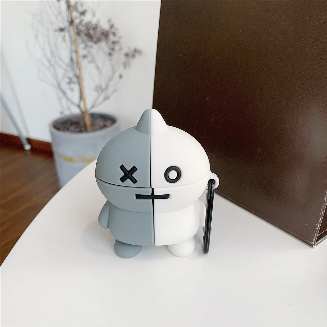 Милый 3D мультфильм анти-осень Южная Корея силиконовый наушник чехол для Apple AirPods 1/2 беспроводной bluetooth чехол для гарнитуры