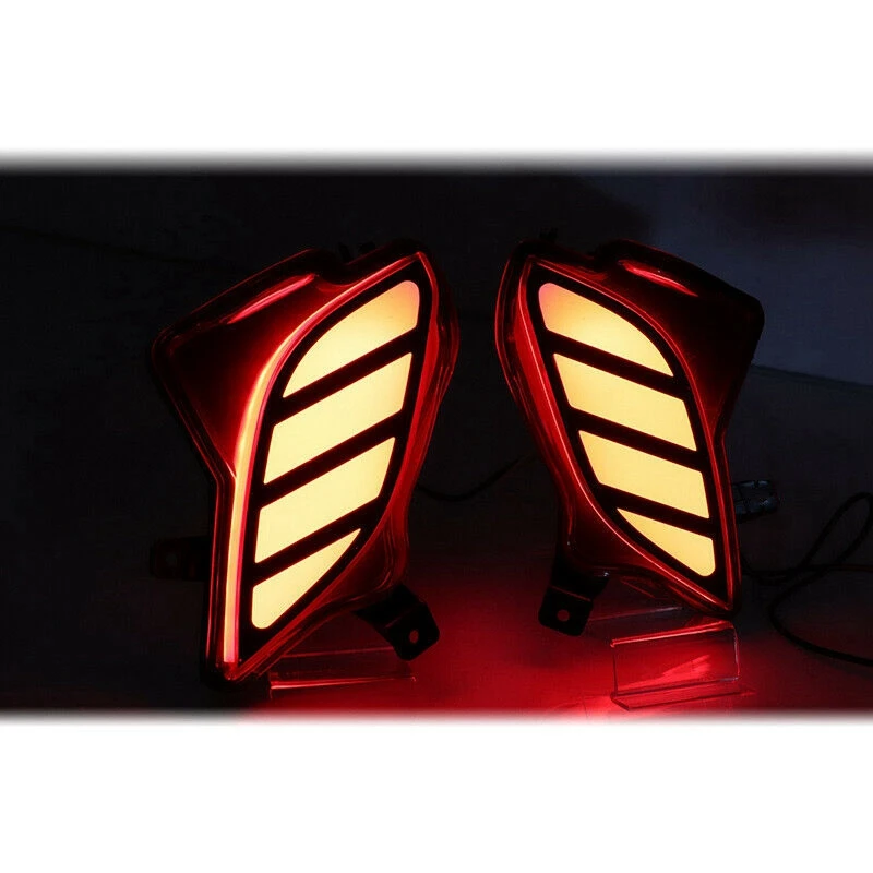 

for Toyota Highlander 2020 2021 LED Rear Bumper Fog Lights Brake Lights Turn Lights 2Pcs