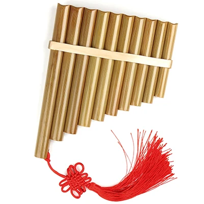Китайский народный музыкальный инструмент Pan Flute Bamboo Panflute 10 труб духовой инструмент Panpipes Flauta ручной работы легко носить с собой - Цвет: righthand pro
