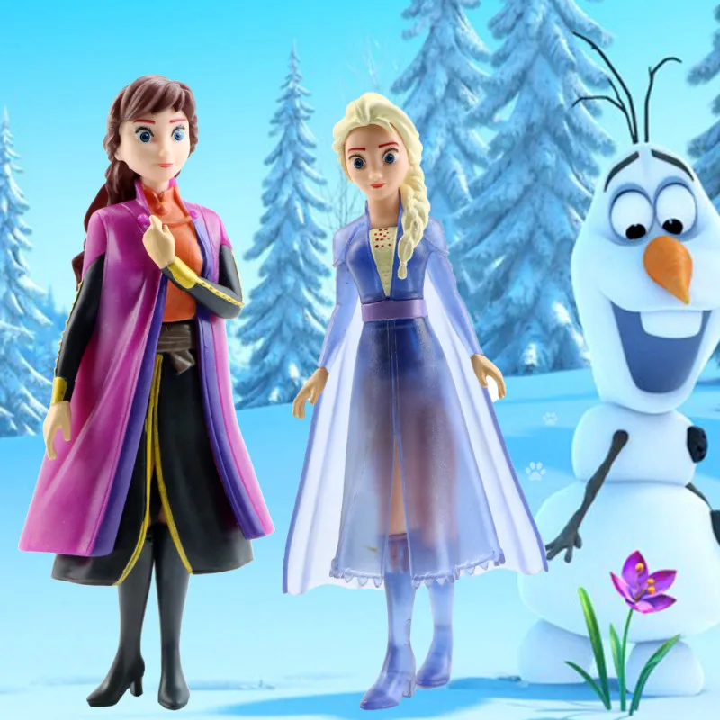 Disney New Movie Frozen 2 Эльза Анна фигурка игрушки 16 см куклы подарки на день рождения для