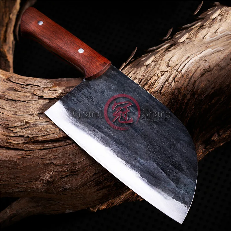 Кованый нож шеф-повара ручной работы 6 9 дюйма кованая сталь китайский Кливер