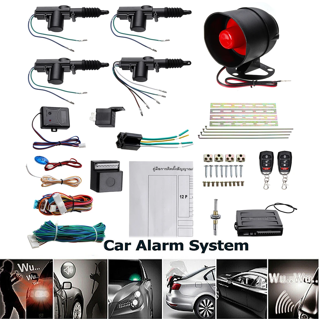 

Central Locking Remote Keyless Entry Security Car Alarm 4 Door Power Lock Burglar Alarm System Security