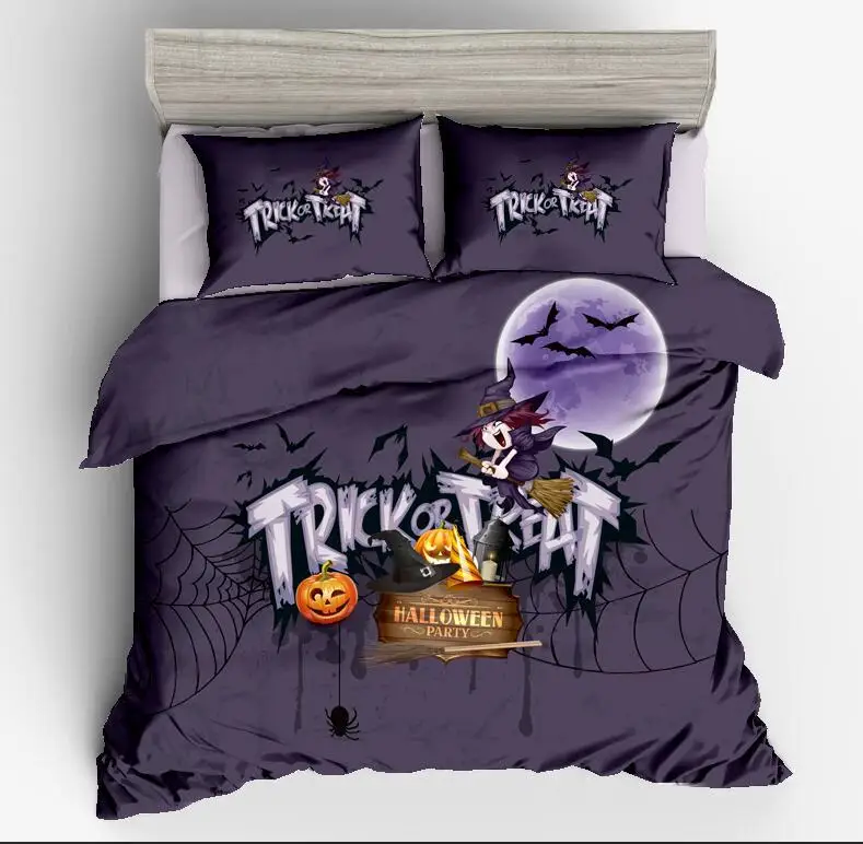 Комплект постельного белья Счастливого Хэллоуина из 2/3 предметов|Комплекты