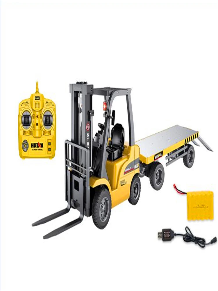 1/10 scale 10 channels 2.4GHz Huina 1576 BIG Remote Control Forklift With Flatbed Truck For 8-Years-Olds from US/CANADA/EU/AU