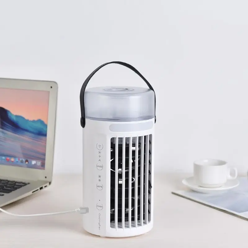 

New Mini Portable Air Conditioner Multifunctional Color Changing Night Desktop Cooler Humidifier Purifier Office Home Fan
