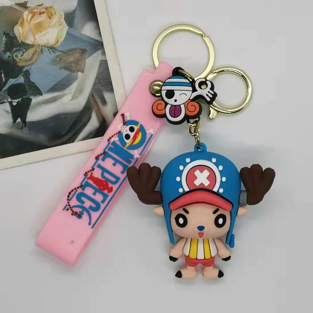 Аниме брелок One Piece с Луффи, Торном, Чоппером, Королевой Санджи, Нами, Усоппом, Гаражной Куклой, подвеской в виде ключа, подарок.