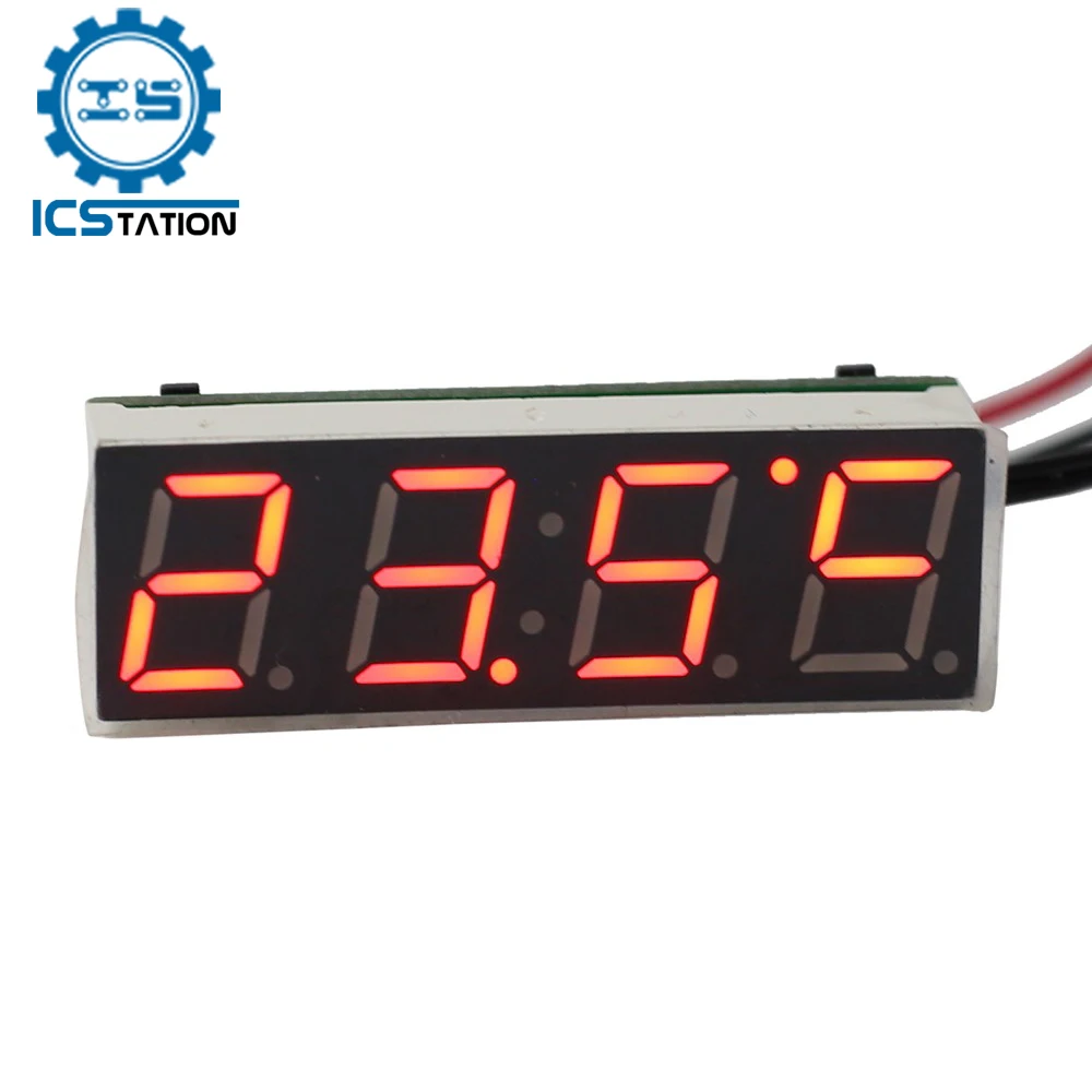 

RTC 4 Bit LED Real Time Clock Display Module Temperature Voltage Monitor Thermometer Voltmeter DC 5-20V DIY Car Electric Clock