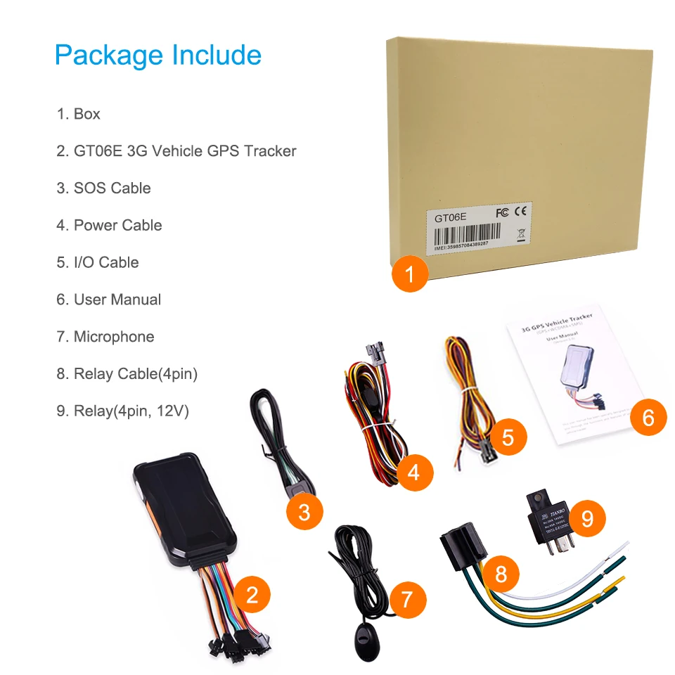 

Jimi GT06E 3G Car GPS Tracker Real Time Tracking Voice Monitoring Via Platform APP SMS With Multiple Functions For Vehicles Taxi