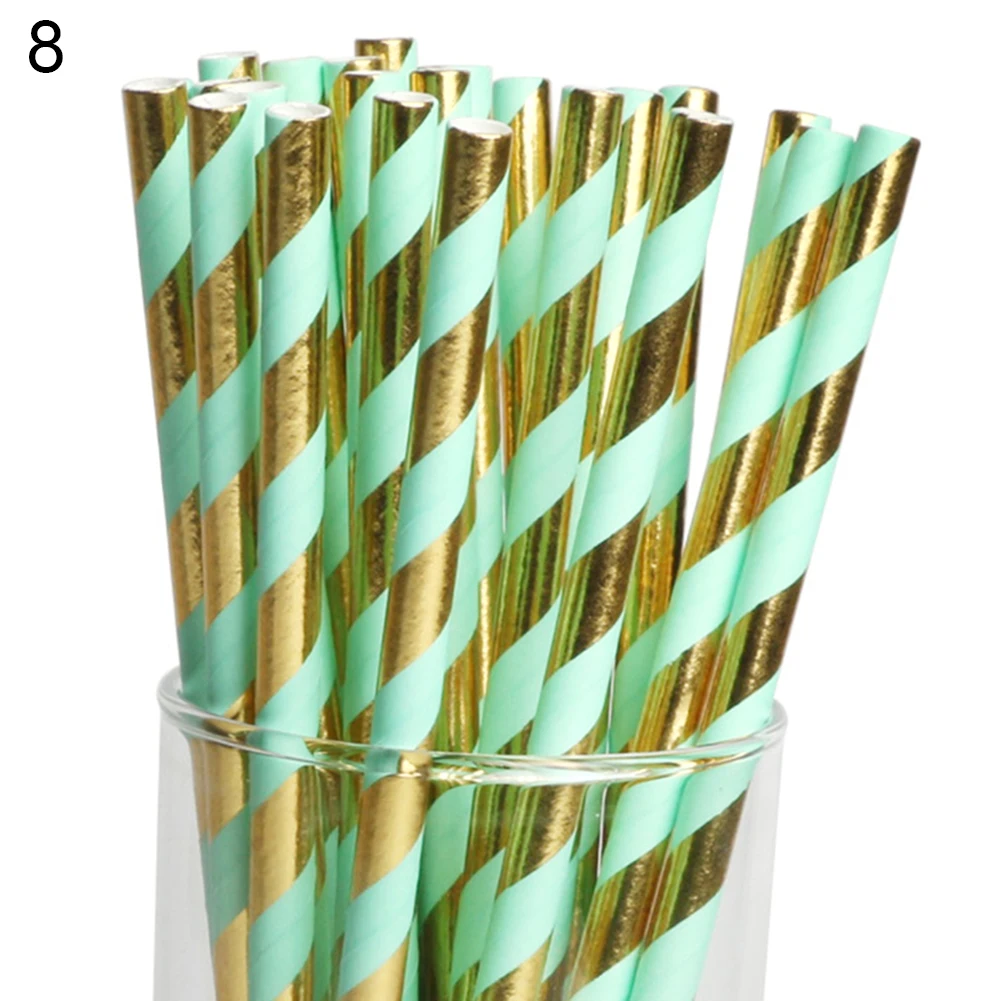 25 шт одноразовые полосатые соломинки в форме сердца, бумажные соломинки для питья, вечерние расходные материалы, посуда для напитков, барные инструменты для дня рождения, свадьбы
