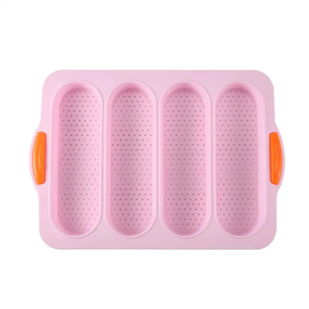 

4-Slots Bread Pan Silicone Molds For Baking Non-Stick Chocolate Molds Silicone Silicone Baking Mold For Fudges Chocolates Candie
