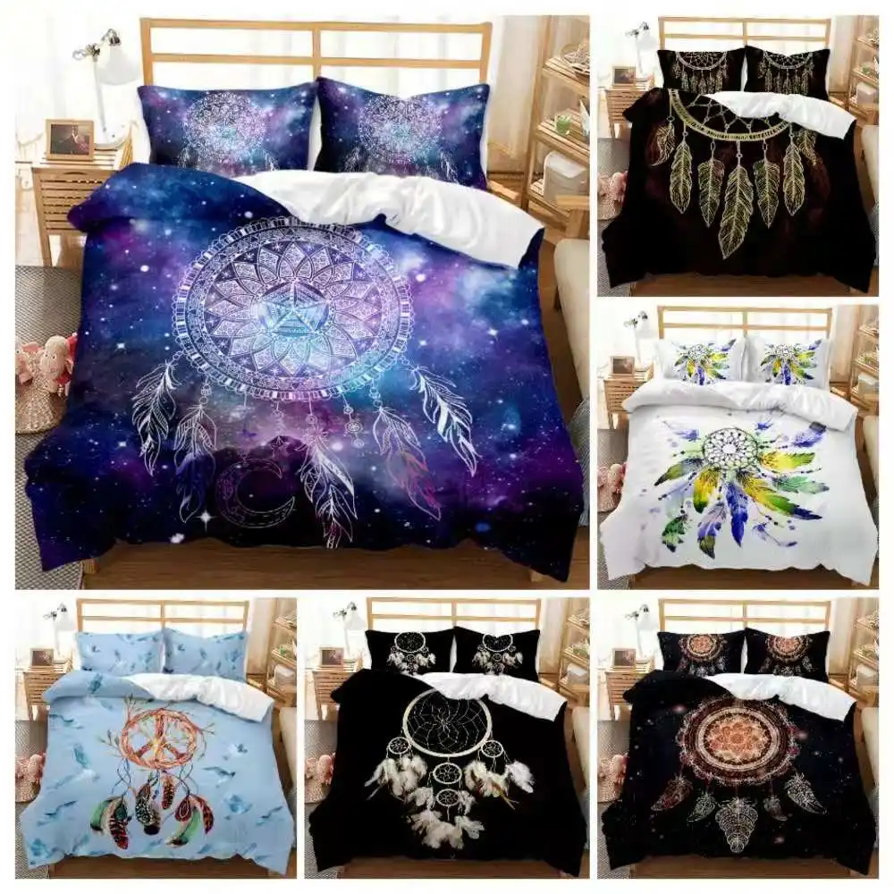 

3D Digital American Printing Bedding Set Bohemian Quilt Cover