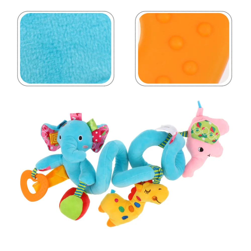

Infant Crib Hanging Spiral Stroller Plush Toys Hanging Doll Teether Pendant