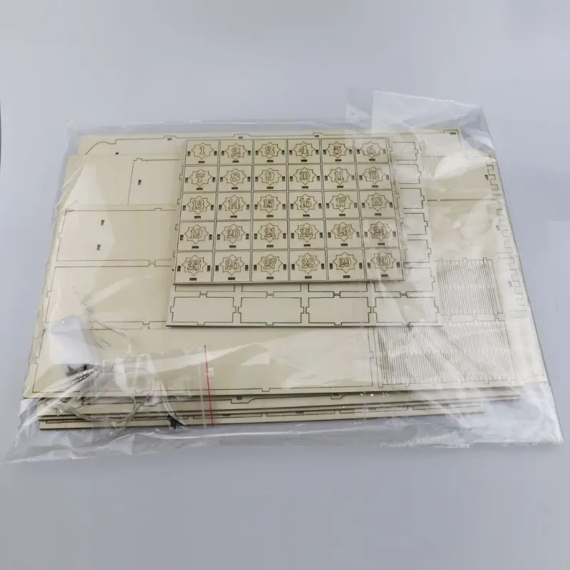 

Eid Mubarak Countdown Calendar DIY Ramadan Ornaments Wooden Drawer Home Party Decoration