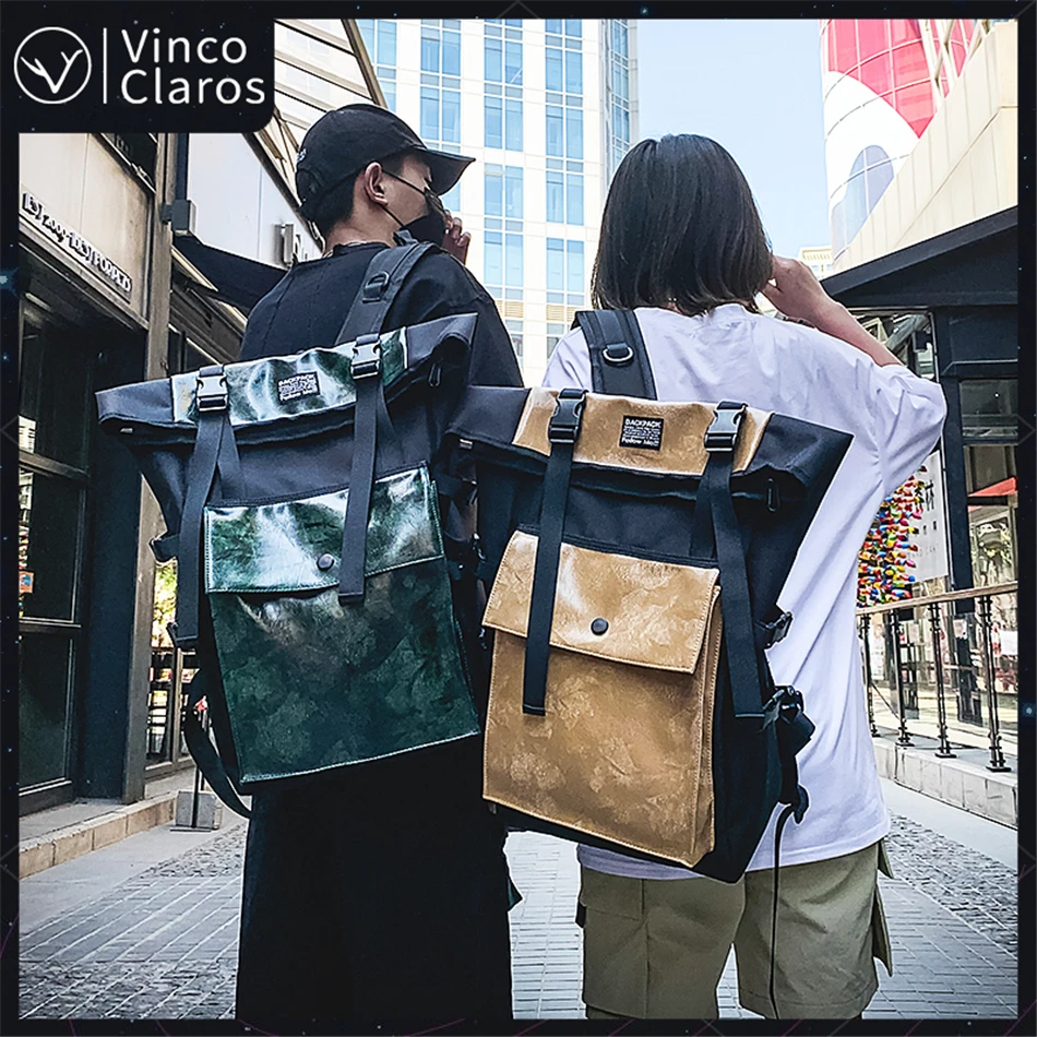 Винтажные рюкзаки унисекс с принтом Большой Вместительный Мужской Дорожный