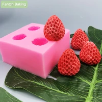 fruit strawberry silicone mould fondant chocolate jelly making cake tool decoration mold oven steam available diy clay resin art