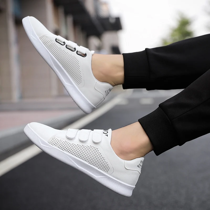 

New Men Shoes Fashion Shoes Men Casual Velcro Wear Sneakers Light Men's Sneakers Men White Shoes Footwear