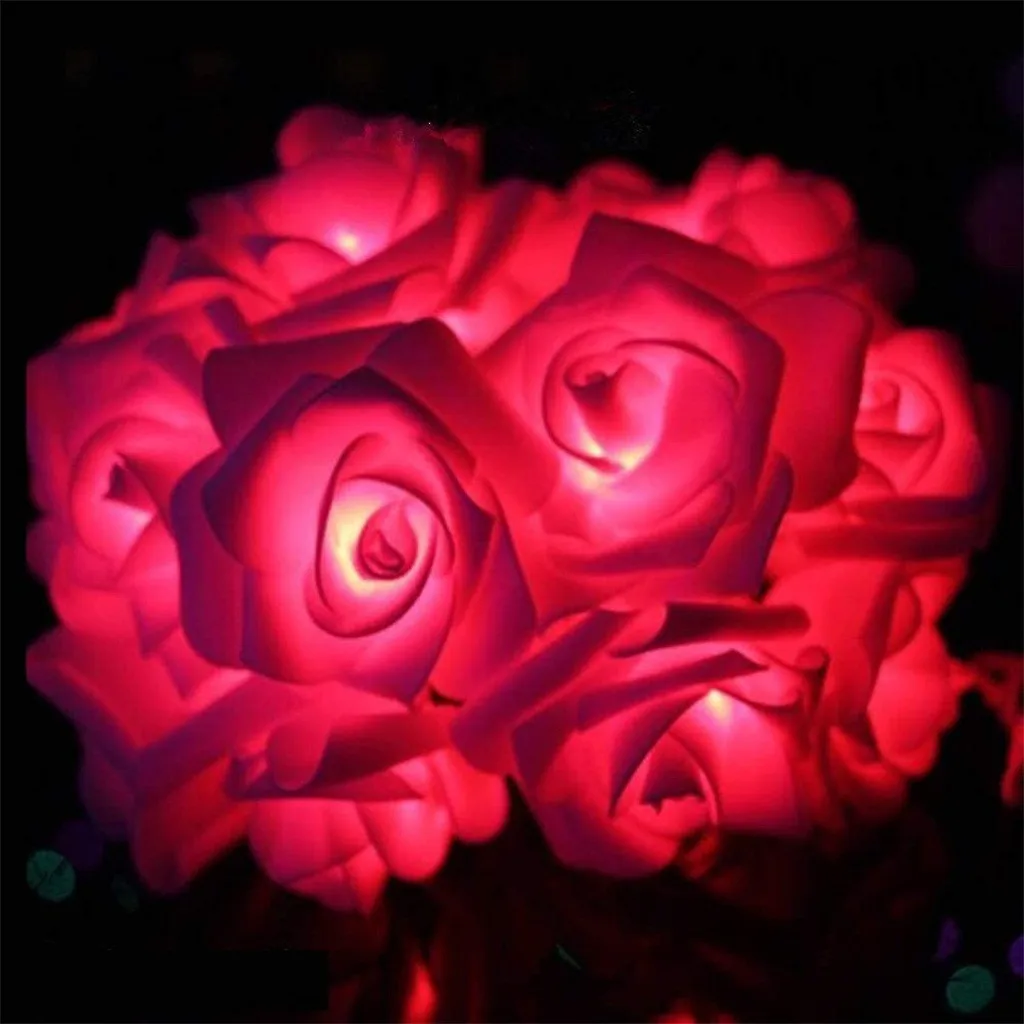 1 5 м светодиодные гирлянды с розовыми цветами 10 led вечерние свадебные праздничные