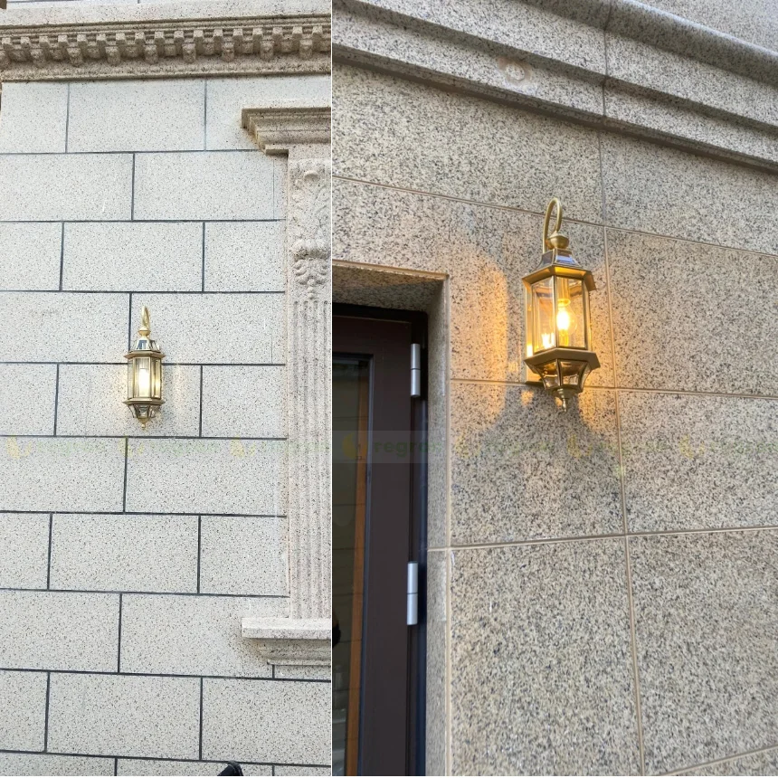 Ванная наружная медная настенная лампа бра винтажные Настенные светильники на