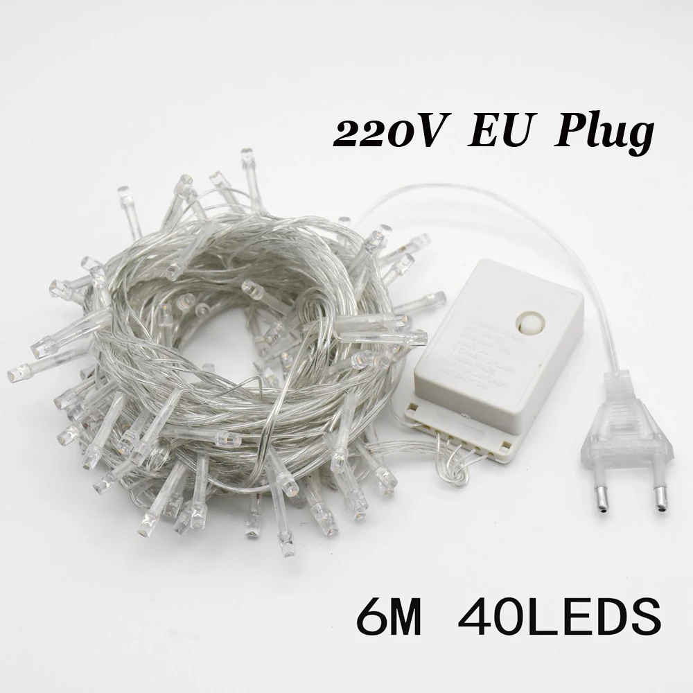 Светодиодсветильник гирлянда на рождественскую елку 6 м 40 светодиодов 220 В | Лампы