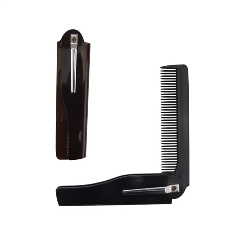 

Foldable comb Folding Pocket Clip Hair Moustache Beard Comb Fashion Men Women Handmade massage hair brush