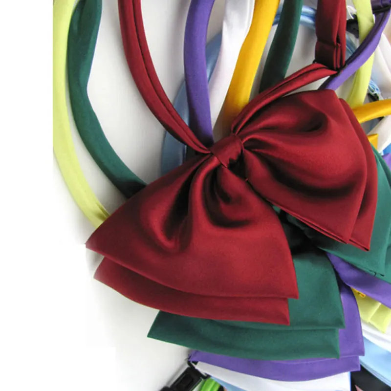 Женский Галстук бабочка Атласный женский черный узел студенческий офис отеля