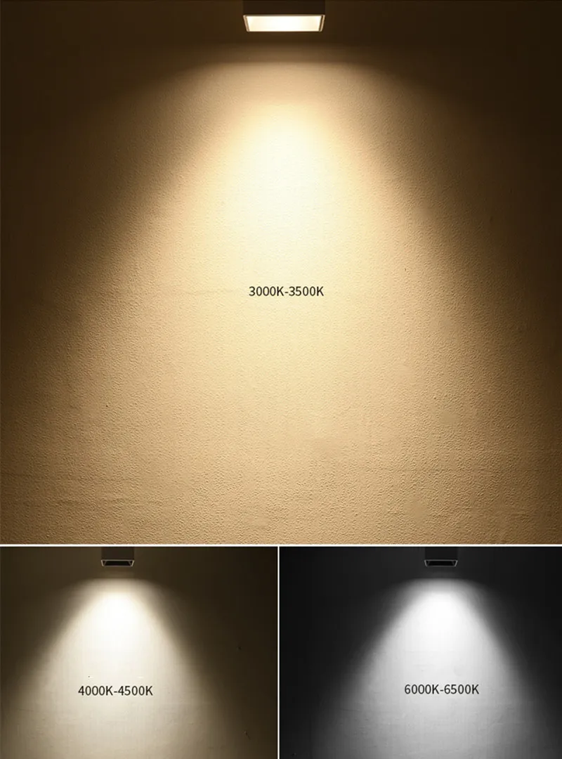 Квадратный светодиодный потолочный светильник COB 18 Вт 24 30 белый точечный с