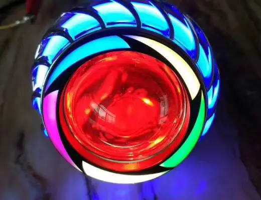 Супер яркий Встроенный светодиодный проектор для Mortorcycle фар мигающий свет 12 80 в 8