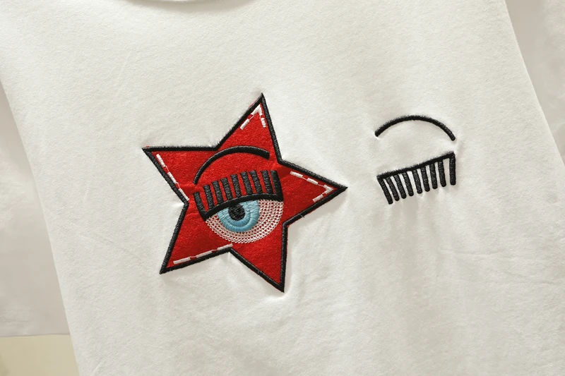 

Funny Tee Vogue-Tops Shirt Femme Super Mom Day Print Harajuku Star Eyes