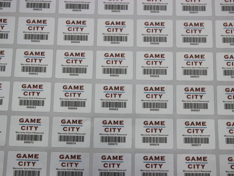 Custom Serial Numbers Printed Hologram Warranty Void Seal Sticker Tamper Proof Stickers Which Will Leave &quotVOID&quot | Канцтовары для