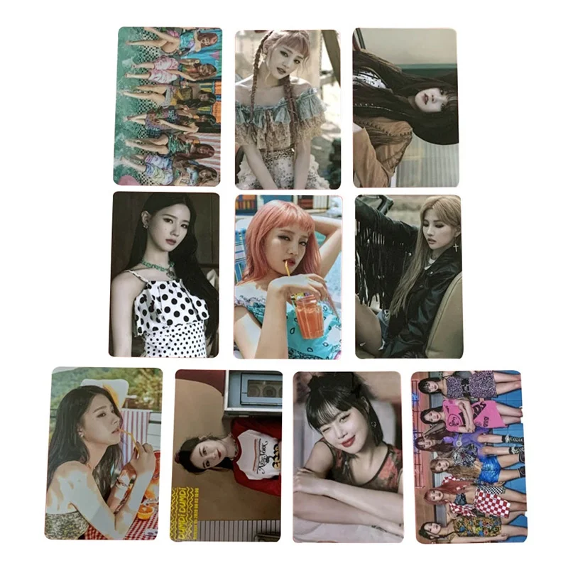 

10Pcs/Set Kpop GIDLE New Album DUMDi DUMD Crystal Card Sticker Sticky Photo Card Sticker