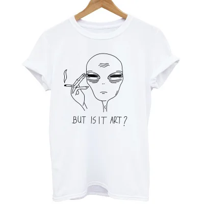 

But Is It Art Female Print Graphic T-shirt Women Cropped Tumblr Tee Aesthetic Women Tshirt Clothes Femme Shirt Drop Shipping