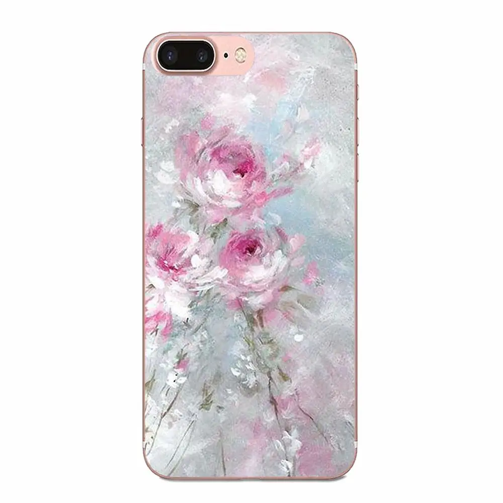 Для LG G2 G3 G4 G5 G6 G7 K4 K7 K8 K10 K12 K40 мини стилус ThinQ мягкие чехлы Capa Рисование цветов масляными красками - Цвет: as picture