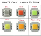 200 шт. LED COB Высокая мощность 10 Вт Настенный светильник бусины 12V 900MA 30V 300MA чип 900LM Светильник цвета-красный, синий, зеленый, желтый, белый, для прожекторы