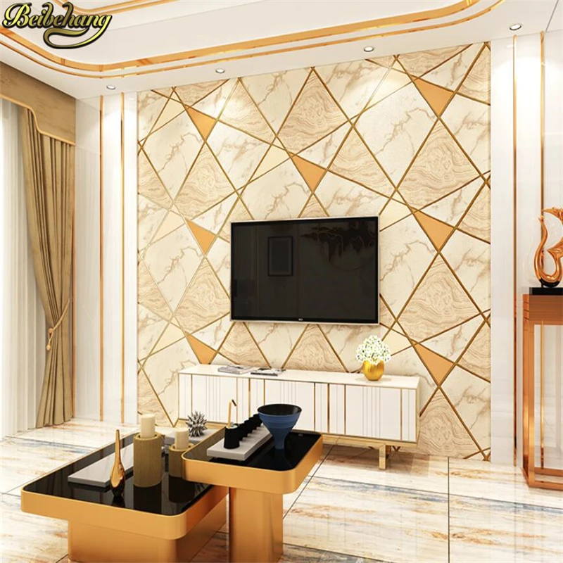 3D обои для стен нестандартной геометрической формы в рулонах спальни гостиной