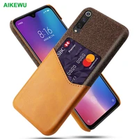 mi9 se shockproof case for xiaomi mi 9 se business fabric luxury leather card holder fitted cover