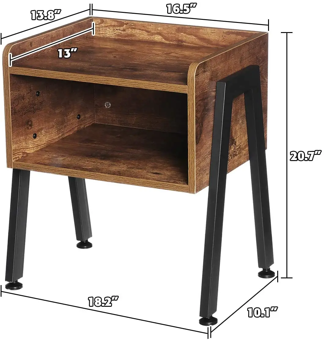 

Wooden Bedside Cabinet Bedroom Storage Table Simple Retro Mini Small Apartment Bedroom Nightstands Modern Chest of Drawers