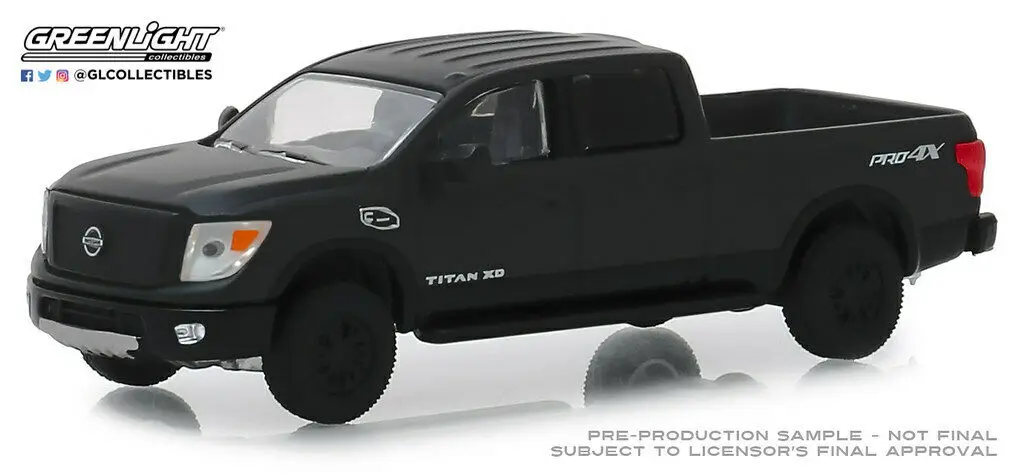 GreenLight 1:64 2018 НСРБ в Titan XD Pro 4X грузовик сплав игрушечный автомобиль игрушки для