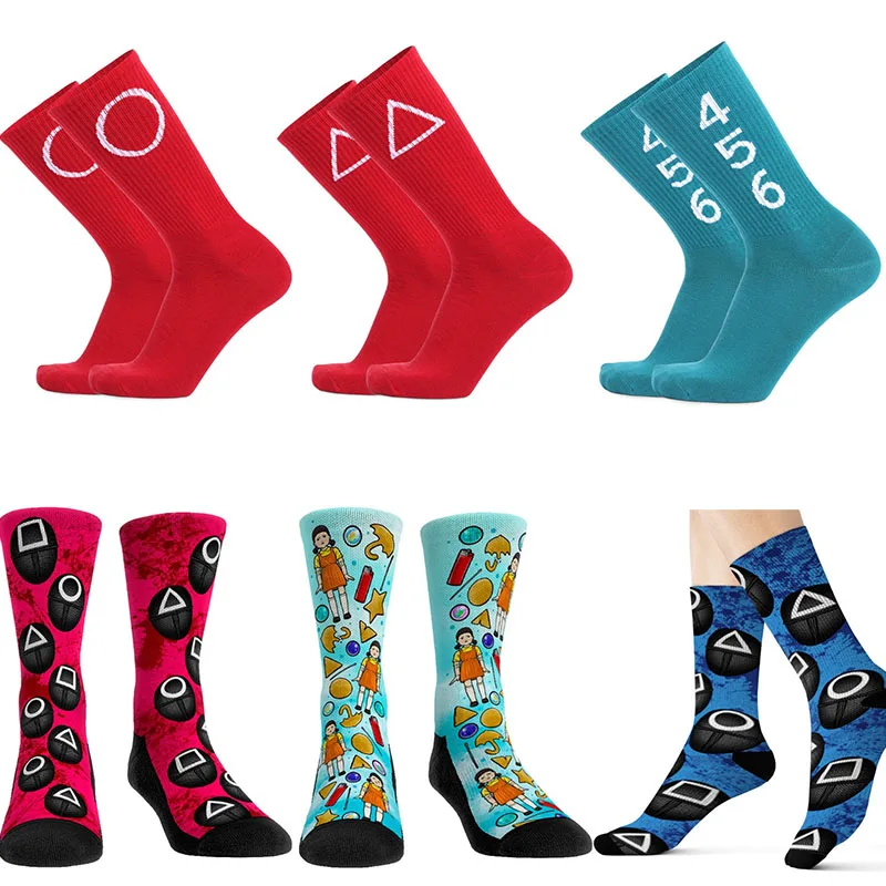 Длинные носки для женщин и мужчин средней яркости Новое поступление 2021