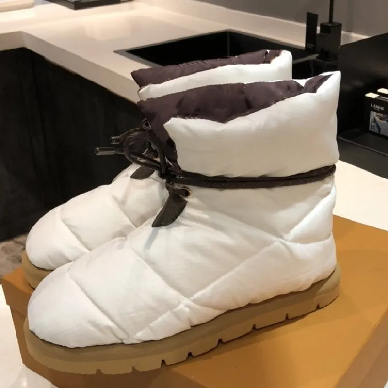 

Boots Women Flat Warm Velvet Woman Shoes Winter Snow Boots Casual Shoes Women Lace Up Ladies Fashion Zapatos De Mujer Simplicity