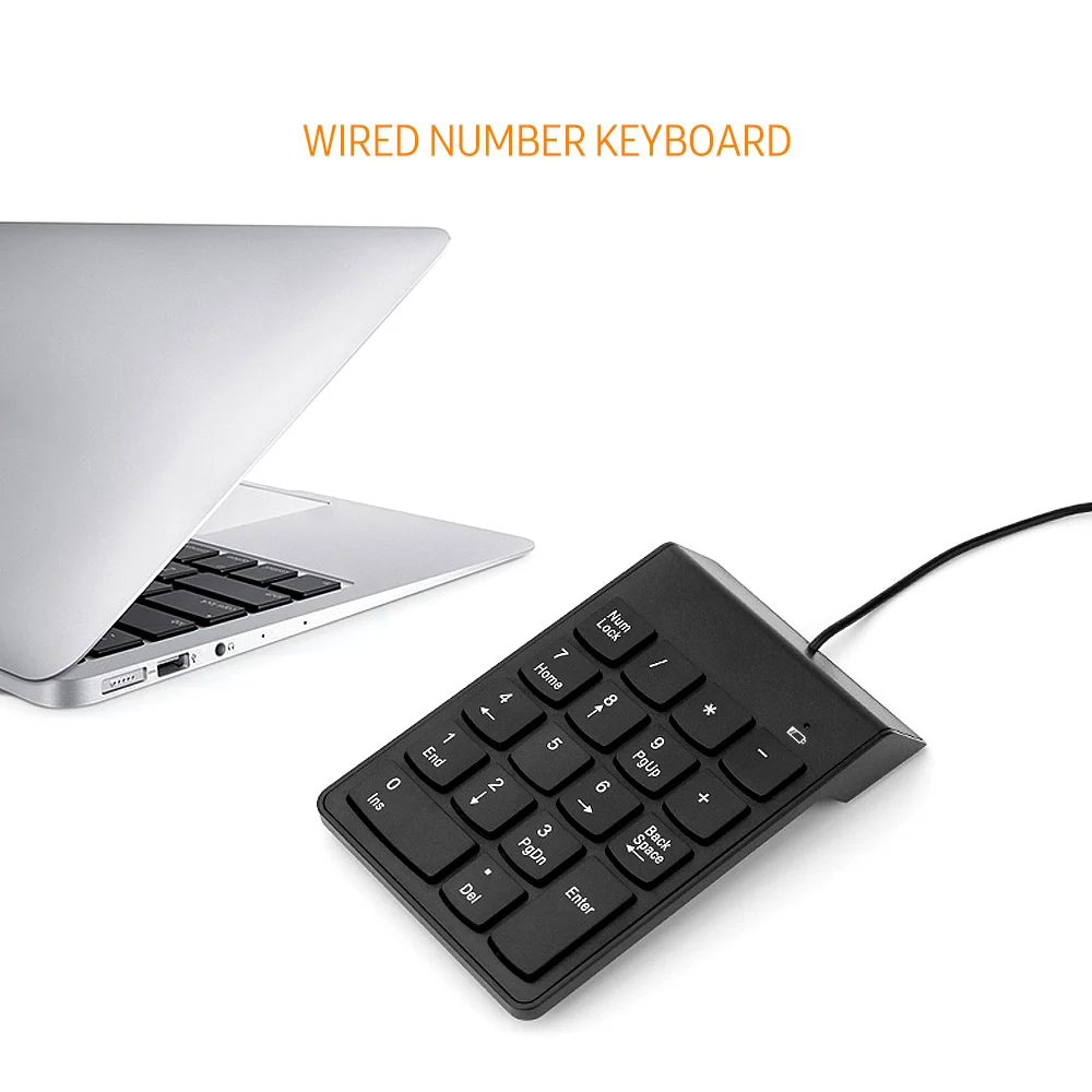 Проводная USB цифровая клавиатура KKmoon тонкая мини с цифрами 18 клавиш для iMac/Mac