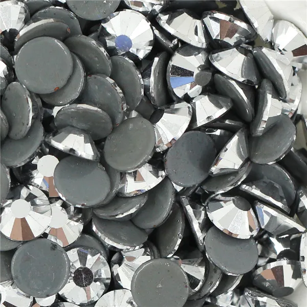 30Silver Высокое качество горячей фиксации страз стекла многоцветные стрейч-планка Стразы для одежды гладить на камни и кристаллы SS6-SS30 - Цвет: 30Silver