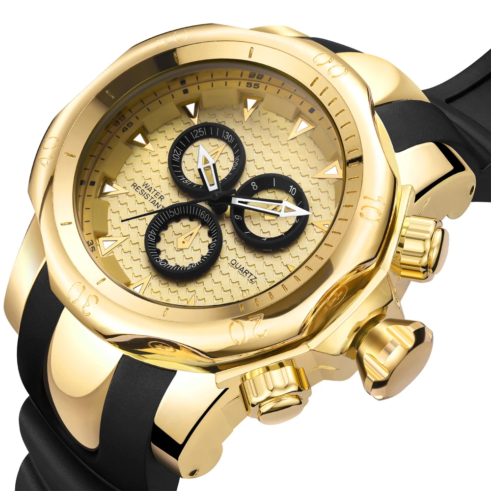 hot silicone blet casual sport watches men 3d big face quartzwatch luxury brand military wrist watch relogios masculino 2019 free global shipping