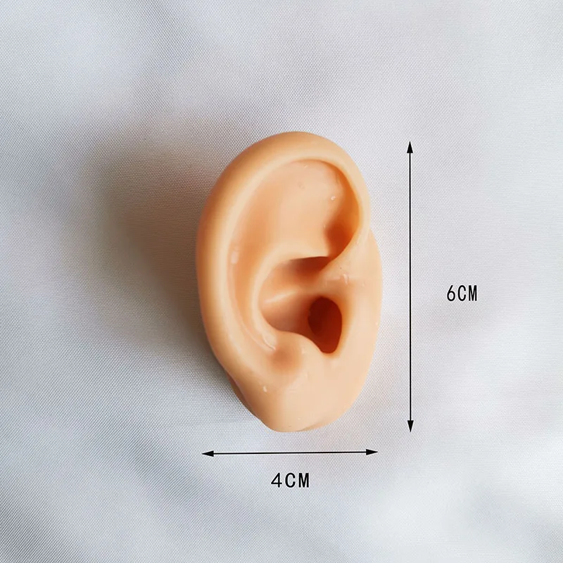 Модель человеческого уха asmr из мягкого силикона 4 Х6 см для bluetooth-гарнитуры