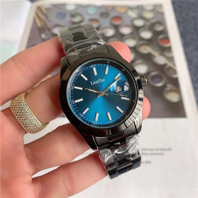 

Fashion Silver gold brand watch color literal calendar function stainless steel material quartz watch dial diameter 40mm
