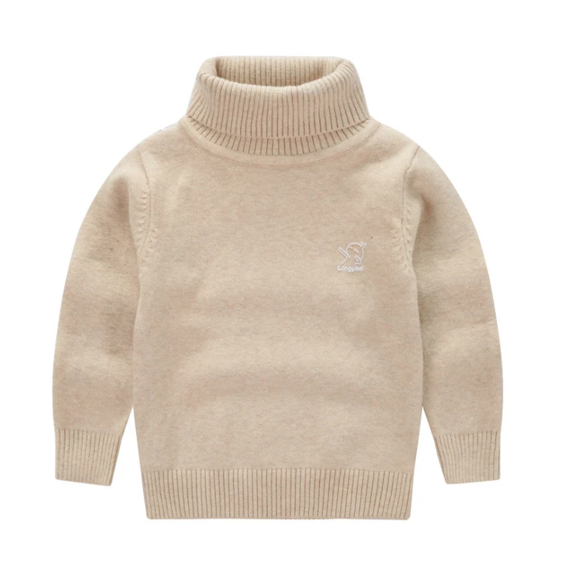 Детские свитера весна-Зима 2019 Новый Повседневный свитер с высоким воротником для