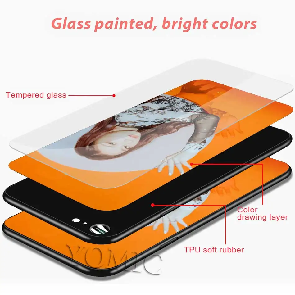 

Korean Women's Group Itzy Tempered Glass Case For Apple iPhone 7 11 Pro 8 XS MAX XR X 6 6S Plus SE 2020 Mobile Phone Shell Cover