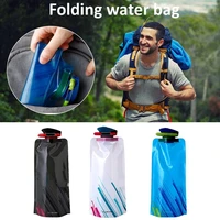 sports water bottle folding portable 700ml water bladder hydration bag bpa free for outdoor hiking run camping drinking bag