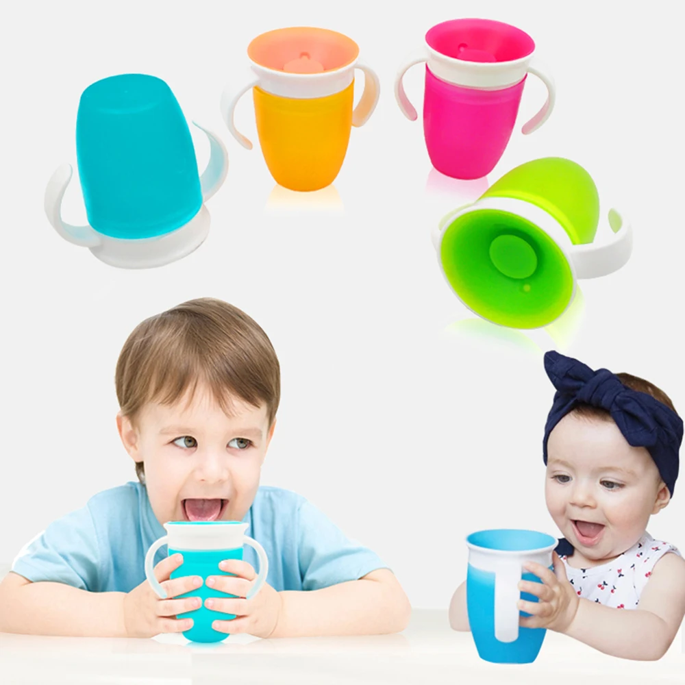 360 градусов герметичная Волшебная детская бутылочка для кормления водой