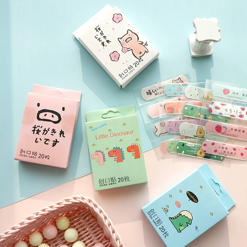 

20PCS/BOX First Aid Cute Cartoon Band Adhesive Bandages Emergency Kit for Kids Children Plaster