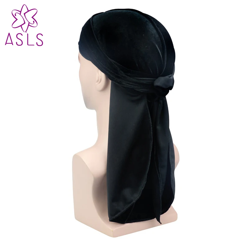 Модная мужская двухслойная бархатная бандана Durag и Женская головные уборы чистый